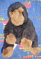 DB/  DOUDOU PELUCHE AUX NATIONS SINGE MARRON NOIR 20 CM EXC ETAT
