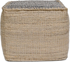 Stylish Ash Square Pouf