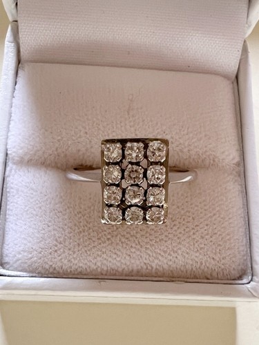 Bague pavé gris 18 cts - gris,