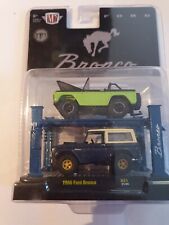 1:64 M2 Machines Auto-Lift 1966 Ford BRONCO R21 4x4 Doré Poursuite Nib Vhtf