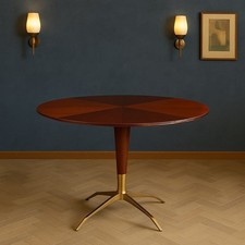 Table Ronde Vintage Plaquée