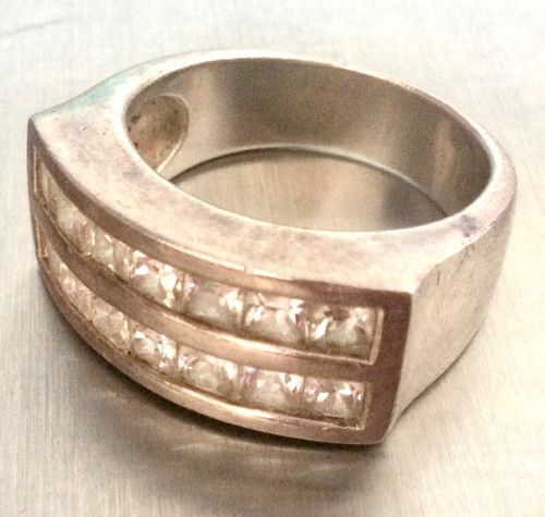 Ancienne grosse bague argent - bague,