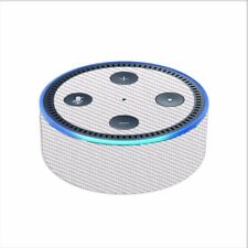 Skin Decal for Amazon Echo Dot 2 (2nd generation) / White Carbon Fiber graphite