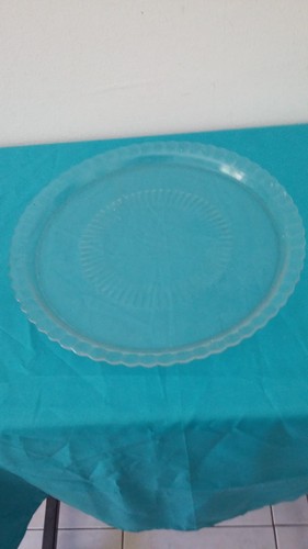 Ancien plat tarte verre - ancien,