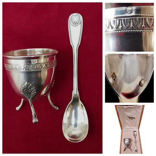 Coquetier cuillere argent - &,
