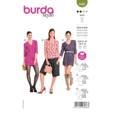 6086 PATRON BURDA  CREATIONS  ROBE BLOUSE   36 AU 46