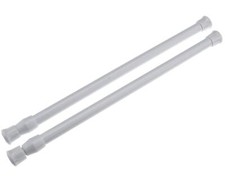 2x Rail de Poteau Tige de Tension de Rideau en Filet de Voile Tiges Extensibl...