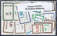 France timbres fictifs lots - fictifs,