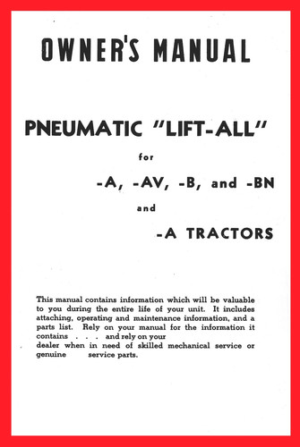Pneumatic lift all farmall - lift-all,