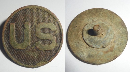 Ancien bouton disque col - bouton, de