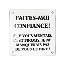 Plaque émaillée humoristique