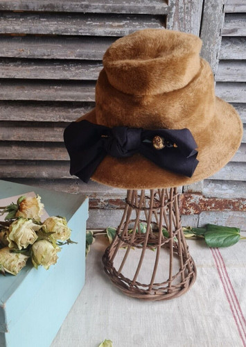 Ancien chapeau marron four - chapeau,