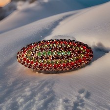 Broche strass multicolore