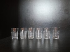 Lot 6  anciens Gobelets verres en cristal Baccarat modèle Nancy 7,9 cm
