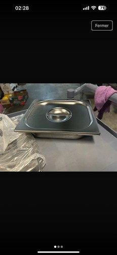 Bac inox avec couvercle - bac,