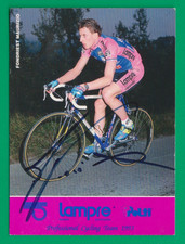 CYCLISME carte cycliste MAURIZIO FONDRIEST équipe LAMPRE POLTI 1993 signée
