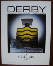 Publicité Papier - Eau De Toilette "Derby" de Guerlain de 1985