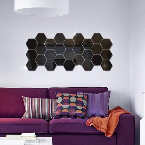 Miroir hexagonal bricolage art