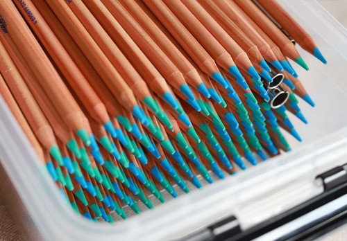 Crayon bleu inactinique