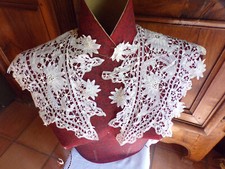 Ancien et grand col en dentelle de Luxeuil,accessoire de mode,1900