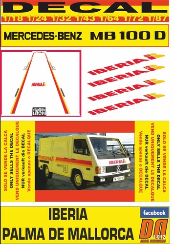 Decal mercedes 100 iberia - mercedes,