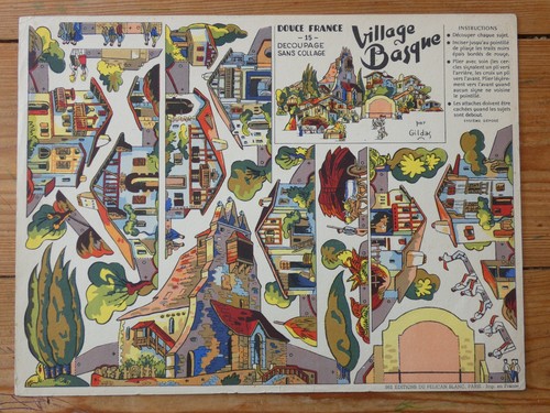 Village basque planche papier - planche,
