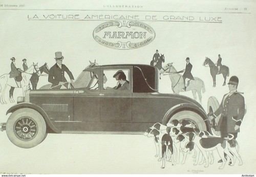 Publicite auto marmon - marmon, 1925