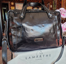 Sac à main Rebel en cuir véritable, LAMARTHE, authentique