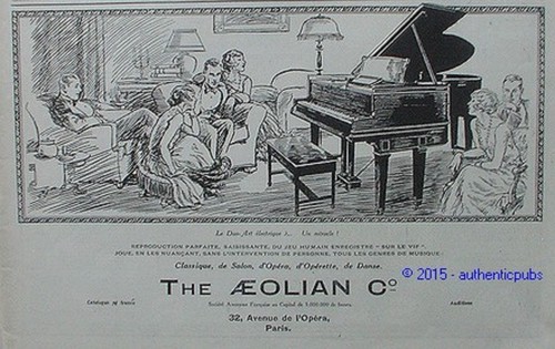 Publicite the aeolian duo art - publicite,