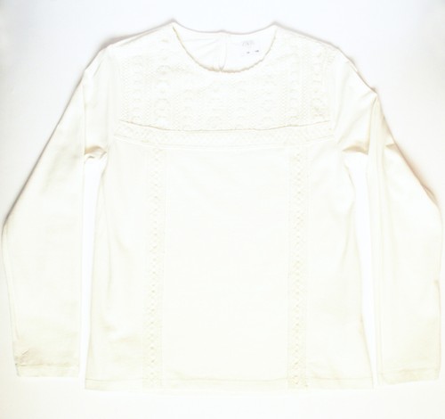Zara shirt avec dentelle - zara, t-shirt