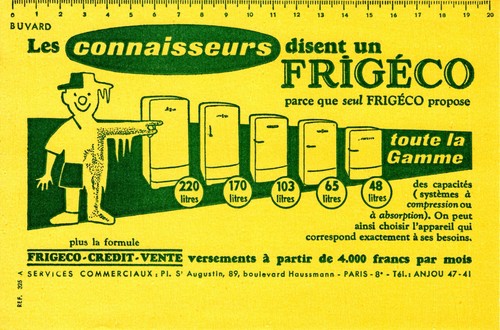 Buvard vintage frigeco - buvard,