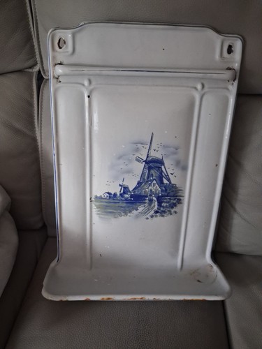 Ancien porte louche émaillé - ancien,