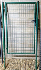 Portillon grillagé en acier galvanisé passage 1,5m x 1m Vert