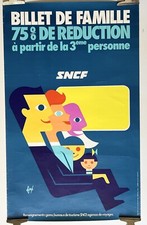 Original SNCF poster | Billets de Famille | 1973 | Foré