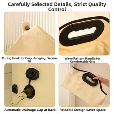 Baignoire à Pied Pliable Portable 47cm De Profondeur Trempage avec Vanne de Vid