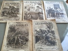 Les Annales "Politiques et littéraires" lot 5 numeros 1918