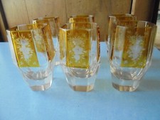 8 Verres en cristal de Bohème