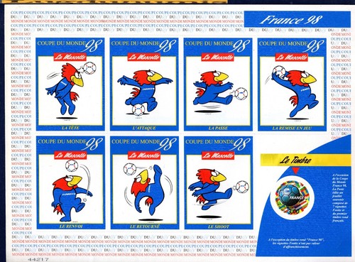 France 3140a feuillet footix - france,