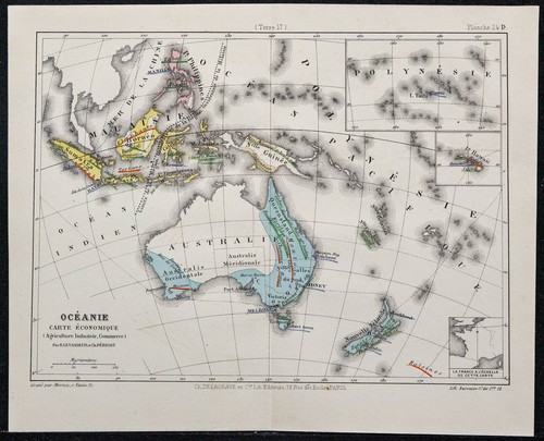 1874 carte océanie - carte, l'océanie