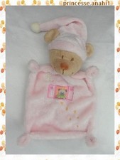Doudou Peluche Ours Beige Rose