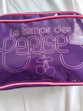 LE TEMPS DES CERISES sac bandoulière simili cuir vernis violet et rose