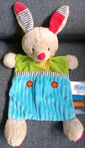 1591 doudou plat lapin bleu - 1591🌟doudou,