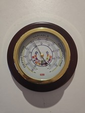 Baromètre Marine Mural Bois Laiton 180mm