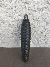 Ancien poids de pendule / Coucou / Forme pomme de pin / 0,246 kg