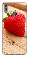 Coque en silicone imprimée compatible Huawei Honor 8X Envie d'une fraise