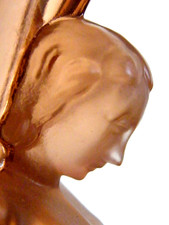 LIBOCHOVICE VASE VERRE ART DECO NU FEMME JOSEF FEIGL ART GLASS