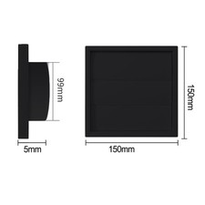 Hotte de ventilation sèche-linge à flux d'air pour CVC design à persiennes