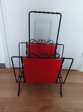 Porte-revue vintage fer forgé et plastique