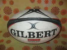 Ancien BALLON de RUGBY GILBERT ZENON TRAINER BALL TAILLE 5 HYDRATEC Supporter