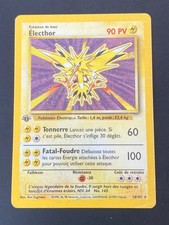 CARTE POKEMON ÉLECTHOR 16/102 EDITION 1 HOLO SET DE BASE - BE/PL